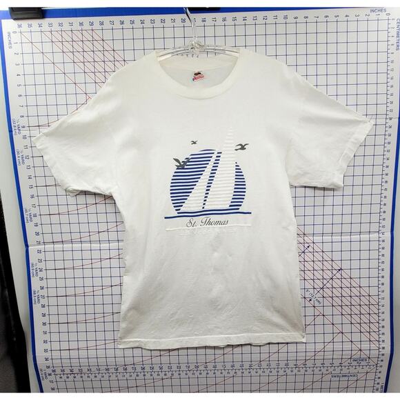 Fruit of the Loom Single‑Stitch Puffy Graphic Tee Retro Vintage‎ Menswear - Picture 5 of 12